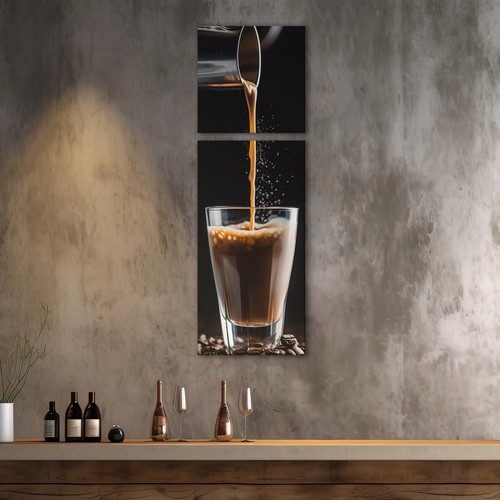 Quadri tela caffè moderni - su,